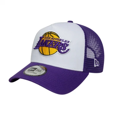 NEW ERA NBA LA LAKERS SIDE PATCH ADJ TRUCKER CAP PURPLE