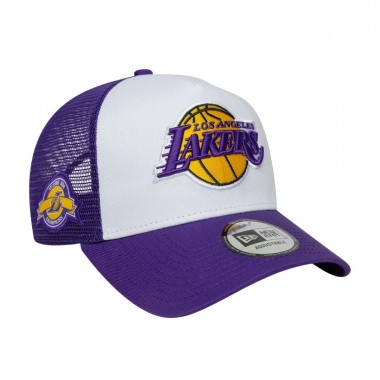NEW ERA NBA LA LAKERS SIDE PATCH ADJ TRUCKER CAP PURPLE