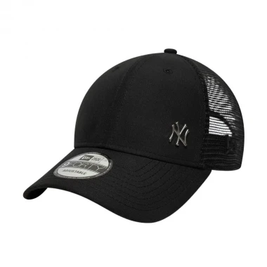 NEW ERA MLB NY YANKEES FLAWLESS 9FORTY ADJ TRUCKER CAP BLACK
