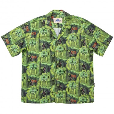 THE DUDES CITADELIC GREEN HAWAIIAN SHIRT MULTICOLOR