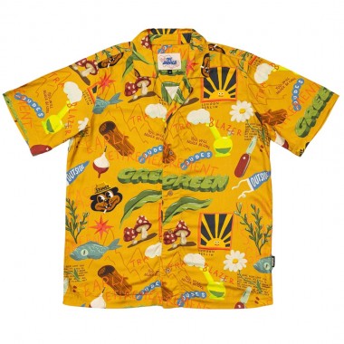 THE DUDES TREASURE TRAIL OCHRE HAWAIIAN SHIRT MULTICOLOR