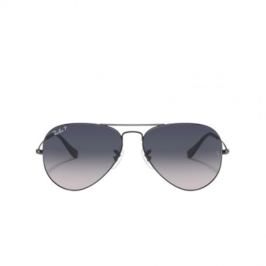RAY-BAN AVIATOR GRADIENT SUNGLASSES P.GUNMETAL/POLAR BLUE/GREY