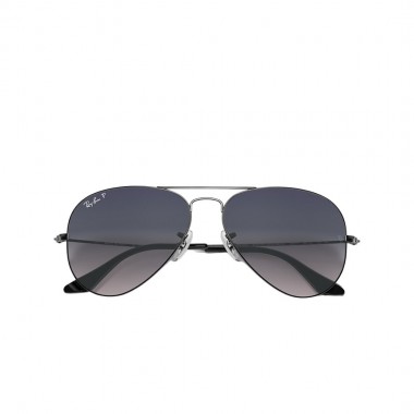 RAY-BAN AVIATOR GRADIENT SUNGLASSES P.GUNMETAL/POLAR BLUE/GREY