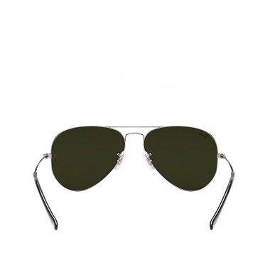 RAY-BAN AVIATOR MIRROR SUNGLASSES POLISHED SILVER/GREY