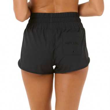 RIP CURL HIGH WAIST RETRO W VOLLEY BOARDSHORTS 3&quot BLACK