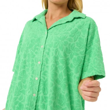 RIP CURL LAS DALIAS W TERRY SHIRT LIGHT GREEN