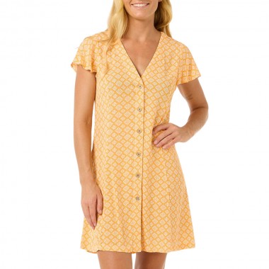 RIP CURL SAN CARLOS BUTTON SS MINI DRESS MANGO