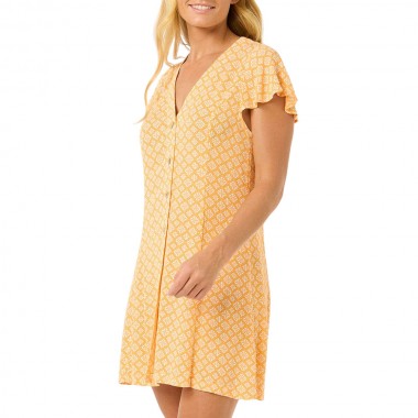 RIP CURL SAN CARLOS BUTTON SS MINI DRESS MANGO