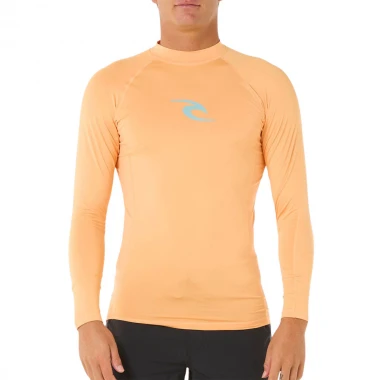 RIP CURL WAVES UPF PERF LS RASH VEST MANDARIN ZEST