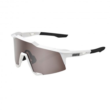 100PERCENT SPEEDCRAFT SUNGLASSES MT WHITE/HIPER SLVR MIRR LENS