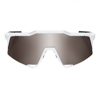 100PERCENT SPEEDCRAFT SUNGLASSES MT WHITE/HIPER SLVR MIRR LENS