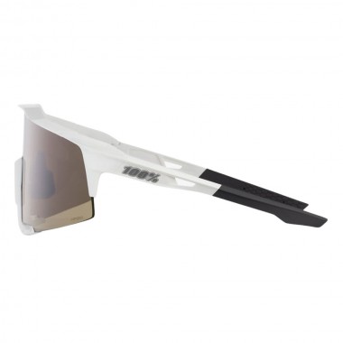 100PERCENT SPEEDCRAFT SUNGLASSES MT WHITE/HIPER SLVR MIRR LENS
