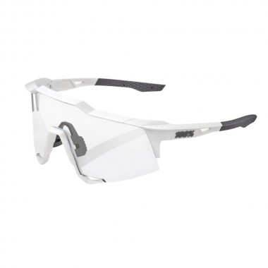100PERCENT SPEEDCRAFT SUNGLASSES MT WHITE/HIPER SLVR MIRR LENS