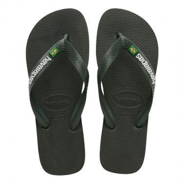 HAVAIANAS BRASIL LOGO SANDALS GREEN OLIVE