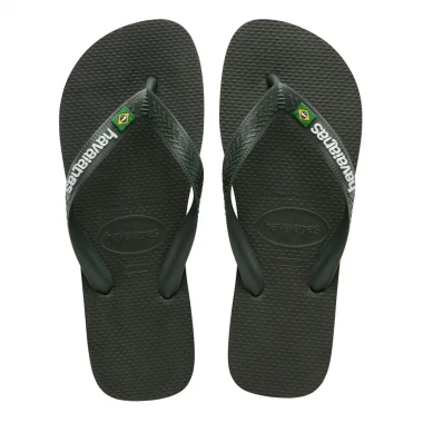 HAVAIANAS BRASIL LOGO SANDALS GREEN OLIVE