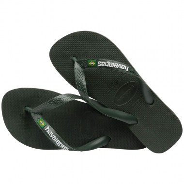 HAVAIANAS BRASIL LOGO SANDALS GREEN OLIVE