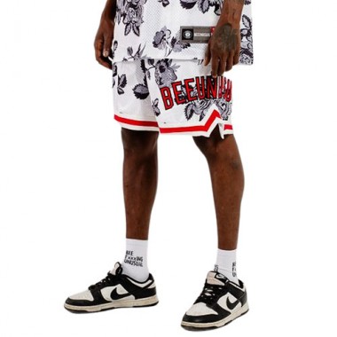 BEE UNUSUAL DOILY MESH BASKETBALL SHORTS WHITE