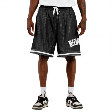 BEE UNUSUAL MESH BASKETBALL SHORTS BLACK