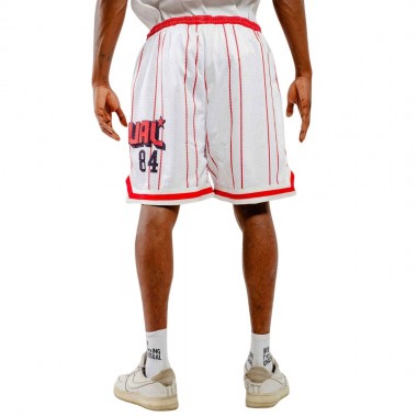 BEE UNUSUAL RETRO BASKETBALL SHORTS WHITE/RED