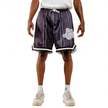 BEE UNUSUAL RETRO BASKETBALL SHORTS BLACK