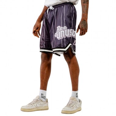 BEE UNUSUAL RETRO BASKETBALL SHORTS BLACK