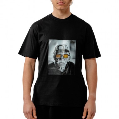 BEE UNUSUAL IL CAPITANO RELAXED T-SHIRT BLACK