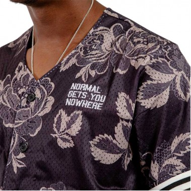 BEE UNUSUAL DOILY MESH SHIRT BLACK