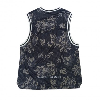 BEE UNUSUAL DOILY MESH TANK TOP BLACK