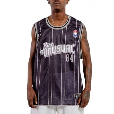 BEE UNUSUAL RETRO BASKETBALL JERSEY TANK BLACK/GREY