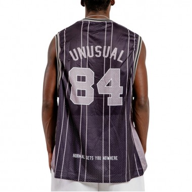 BEE UNUSUAL RETRO BASKETBALL JERSEY TANK BLACK/GREY