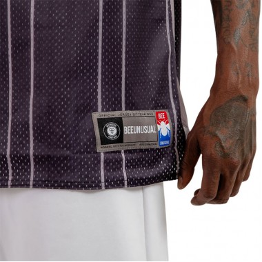 BEE UNUSUAL RETRO BASKETBALL JERSEY TANK BLACK/GREY