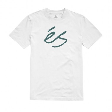 ES SCRIPT TEE WHITE/GREEN