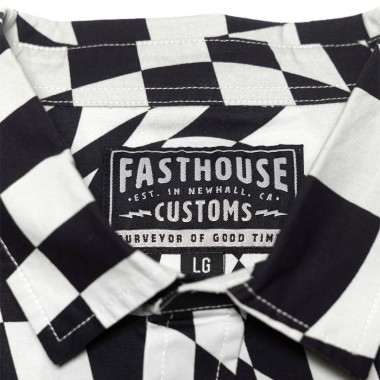 FASTHOUSE TRIP BUTTON UP SHIRT BLACK/WHITE