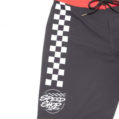 FASTHOUSE BURNER BOARDSHORT 21&quot BLACK/RED