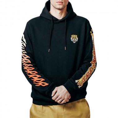 THE DUDES TIGER BEAR CLASSIC HOODIE BLACK