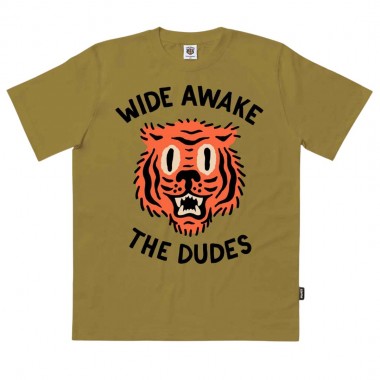 THE DUDES WIDE AWAKE CLASSIC T-SHIRT OLIVE OIL