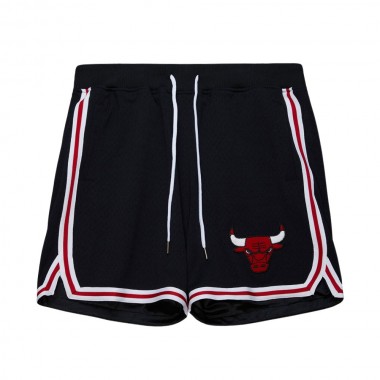 MITCHELL & NESS NBA BULLS LOGO OVER GAME DAY SHORTS BLACK