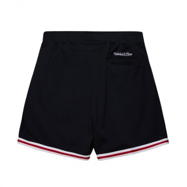 MITCHELL & NESS NBA BULLS LOGO OVER GAME DAY SHORTS BLACK