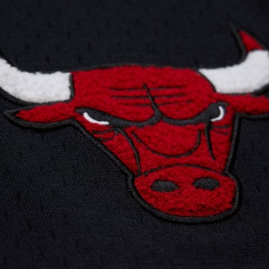 MITCHELL & NESS NBA BULLS LOGO OVER GAME DAY SHORTS BLACK