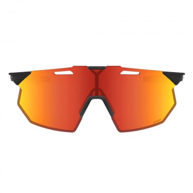 100PERCENT HYPERCRAFT SQ SUNGLASSES BLACK/HIPER RED ML MIR LENS