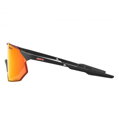 100PERCENT HYPERCRAFT SQ SUNGLASSES BLACK/HIPER RED ML MIR LENS
