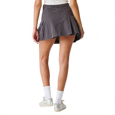 MISFIT WATERPIPE PLEATED SKIRT CHARCOAL