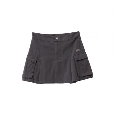 MISFIT WATERPIPE PLEATED SKIRT CHARCOAL