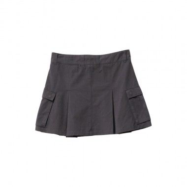 MISFIT WATERPIPE PLEATED SKIRT CHARCOAL
