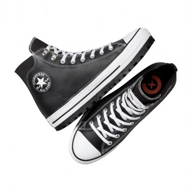 CONVERSE CHUCK TAYLOR ALL STAR CITY TREK BOOTS BLK/WHT/SLVR