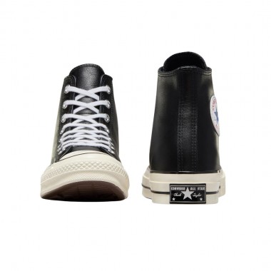 CONVERSE CHUCK 70 LEATHER HI SHOES BLACK/WHITE/EGRET