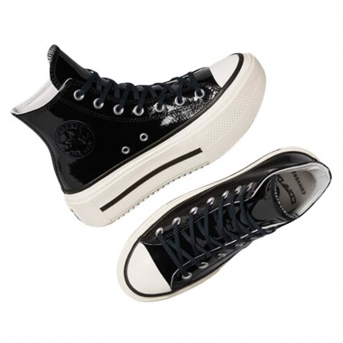 CONVERSE CHUCK TAYLOR ALL STAR LFT D-STK LT PLATFRM BLK/EGR/BLK