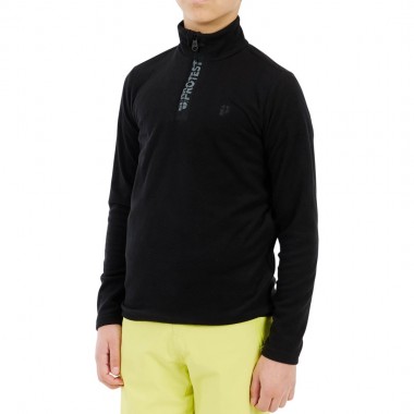 PROTEST REPERFECTY JR 1/4 ZIP K ACTIVE TOP TRUE BLACK