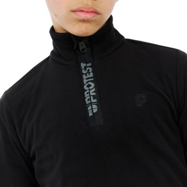 PROTEST REPERFECTY JR 1/4 ZIP K ACTIVE TOP TRUE BLACK