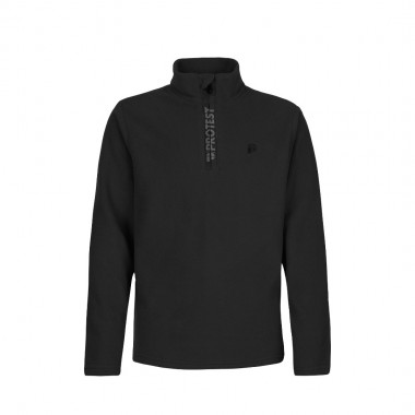 PROTEST REPERFECTY JR 1/4 ZIP K ACTIVE TOP TRUE BLACK